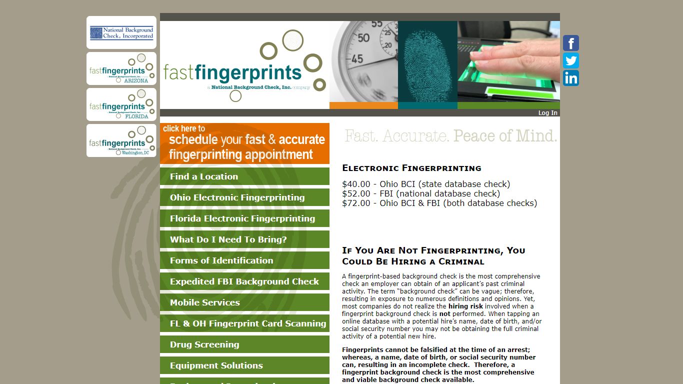 Electronic Fingerprinting Submitted to the Ohio BCI and FBI